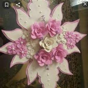 رو میزی طرح گل مرداب نمدی