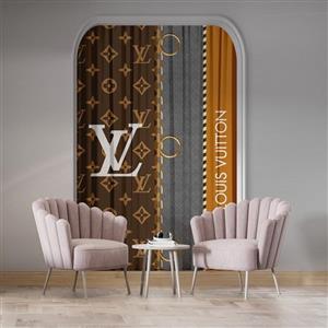 پرده پانچی برند لویی ویتون سایز 140 در 280 کد 023