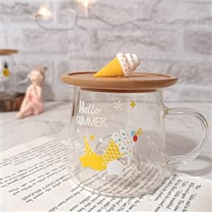 ماگ پیرکس درب بامبو