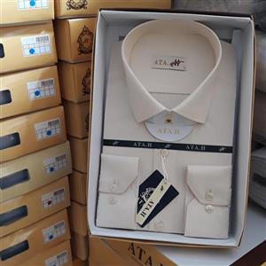 پیراهن مردانه جعبه ای کرم