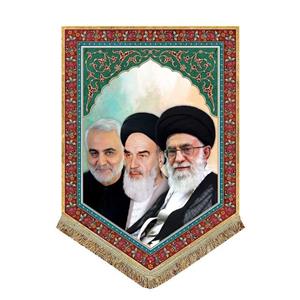 پرچم مخمل امام خمینی و امام خامنه ای و سردار دلها حاج قاسم سلیمانی 100 در 70