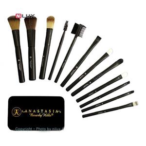 پک برس ارایشی مدل اناستازیا مجموعه 12 عددی anastasia Cosmetic Brush Pack piece 