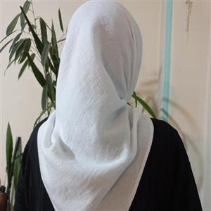 مینی اسکارف  سفید نخی قواره 80*80 بسیار نرم و لطیف و سبک ایستایی عالی