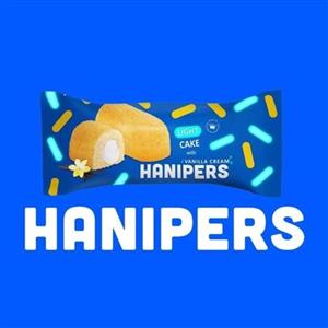 کیک وانیلی با مغزی کرم وانیل HANIPERS -بسته 18عددی