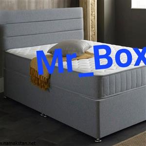 تختخواب باکس ثابت هتلی سایز  180 دونفره با  تاج تخت خواب بدون تشک