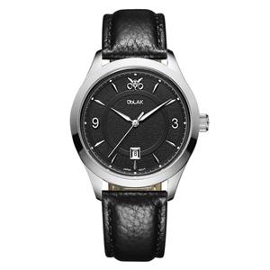 ساعت مچی عقربه ای مردانه اوبلاک مدل 72699رنگ استیل صفحه مشکی