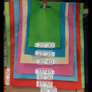 کیسه خرید و ساک دستی پارچه ای 50 عددی سایز 45 در 55 در رنگهای متنوع