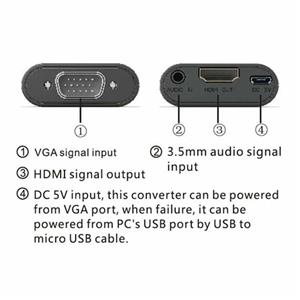 مبدل ویدیو VGA به HDMI لنکنگ مدل LKV350mini   Lenkeng LKV350mini VGA to HDMI Converter