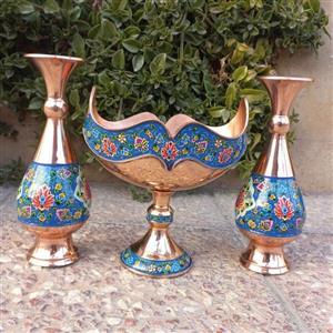 کشکول و گلدان مس و پرداز