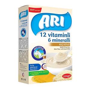 غذای کودک فرنی برنج با شیر بز آری 200 گرم Ari