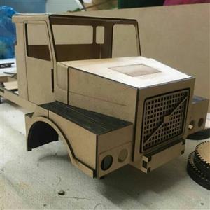 کیت (قطعات برش خورده چوبی لیزری) ساخت ماکت  VOLVO  N12  کشنده