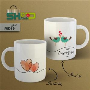 ماگ سرامیکی طرح ولنتاین مدل MD19