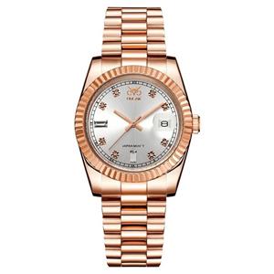 ساعت مچی عقربه ای مردانه اوبلاک مدل 72691رنگ رزگلد صفحه نقره ای