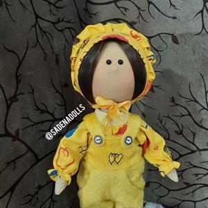 عروسک دستساز باحجاب مدل گلدونه زرد 