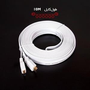 کابل HDMI فیلیپس به طول 10 متر  مدل فلتی از نوع درجه یک کاملا اورجینال رنگ مشکی