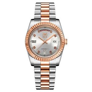 ساعت مچی عقربه ای مردانه اوبلاک مدل 72690 رنگ استیل رزگلد صفحه نقره ای