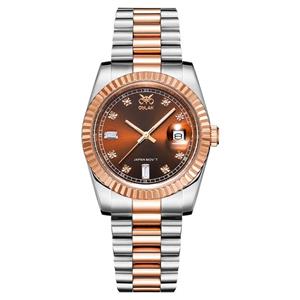 ساعت مچی عقربه ای مردانه اوبلاک مدل 72691رنگ استیل رزگلد صفحه کافی