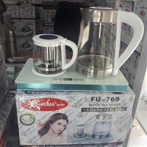 چایی ساز769فوما در دو رنگ سفید و مشکی صفحه لمسی کتری پریکس دارای دمای مخصوص چایی