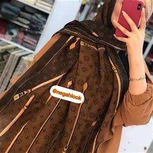 شال نخ کشمیر لویی ویتون قهوه ای زنانه وارداتی پاییزه زمستانه