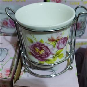 جا قاشق چایخوری یانبات توسینی جدید طرح های گلدار ارتفاع 7 تا 9 سانت