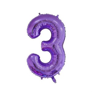 بادکنک فویلی عدد 3 نقره ای