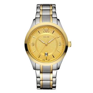 ساعت مچی عقربه ای مردانه اوبلاک مدل 72700 رنگ دو رنگ صفحه زرد