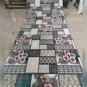 فرش کناره فانتزی  طرح گل سایز 1در 3 متر  500شانه تراکم هزار