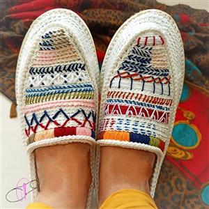 گیوه ی کف میکرو آلن طرح سنتی طرح هفت رنگ از سایز 37 تا 42