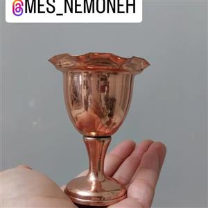 جا تخم مرغی مسی ارتفاع  10 سانت دهانه 3.5 سانت
