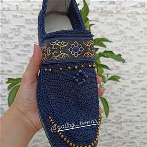 گیوه ی طرح سنتی جواهر دوزی شده