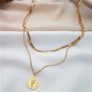 گردنبند استیل زنجیر ماری و الیزابت دولاین (لاوین گالری)