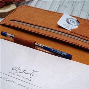 کیف دسته چک چرم طبیعی تیماج(هدیه روز پدر)