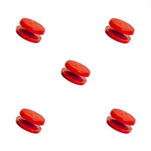 دکمه نگهدارنده آویز کمربند بر روی نوار به رنگ قرمز بسته 5 عددی