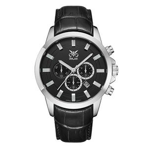 ساعت مچی عقربه ای مردانه اوبلاک مدل 72697رنگ استیل صفحه مشکی