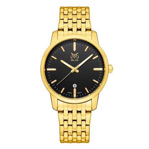 ساعت مچی عقربه ای مردانه اوبلاک مدل 72701 رنگ طلایی صفحه مشکی