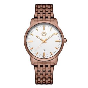 ساعت مچی عقربه ای مردانه اوبلاک مدل 72701 رنگ کافی صفحه سفید