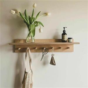 شلف طاقچه استند آویزچوبی جاکلیدی جالباسی جای گلدون دیواری (هزینه ارسال پسکرایه)