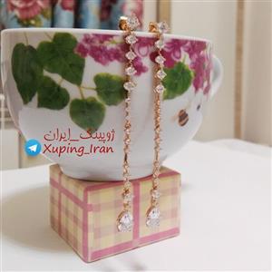 گوشواره ژوپینگ آویز خیلی بلند نگین دار مارک Xuping