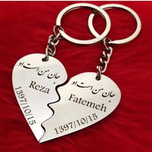 جاسوییچی ست عاشقانه مکمل قلبی استیل ()