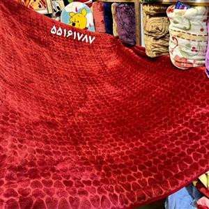 پتوی یک نفره نگین نرمینه مدل قلب ساکدار بسیار لطیف و بادوام