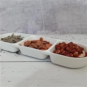 اردو خوری سه خانه پلاستیکی برند رها(ظرف پذیرایی مناسب ترشی و تنقلات) 