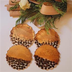 زیر لیوانی رزینی در قطر 12 سانت مناسب برای فنجان و لیوان