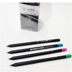 مداد مشکی ووک پاکن دار چوب مشکی زغالی 5 عددی