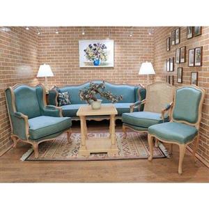 سرویس مبل هفت نفره باجلومبلی عسلی فرانسوی کویین ارسال با باربری پس کرایه