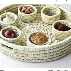 هفت سین  حصیری تیناسادات شاپ تضمین کیفی 8تکه مناسب آجیل خوری و تنقلات و ...