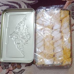 شیرینی لوز زعفرانی  سنتی یزد