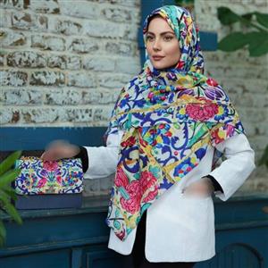 ست کیف و روسری سنتی کاشی_ ست کیف و شال سنتی_ ست روسری و کیف پاسپورتی _ ست شال و کیف سنتی _ روسری خوش آب و رنگ