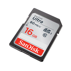 مموری SanDisk 16GB Ultra SDHC SD 533X 80MB/s C10 