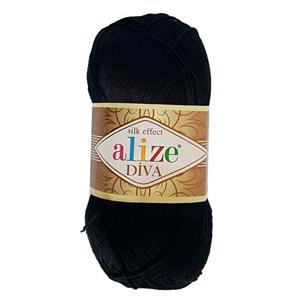 کاموا آلیز دیوا مشکی (alize DIVA)