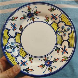 بشقاب میوه خوری سرامیک دست ساز با طرح گل شویدی زیبا و مقاوم 